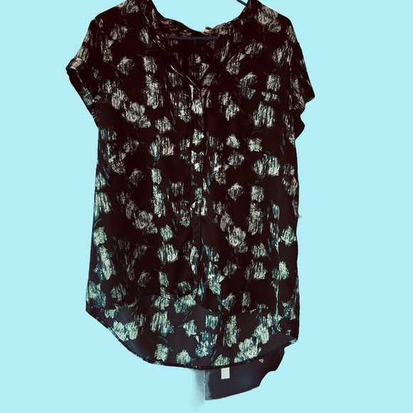 Simply Vera Vera Wang Batik Style Short Sleeve Women’s Blouse. Size Large. - Picture 3 of 5